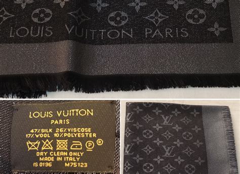 how to tell if louis vuitton scarf is real|louis vuitton knock off scarf.